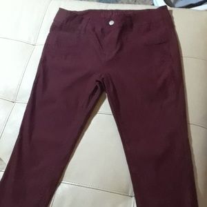 Soft Wine Red Stretch pants